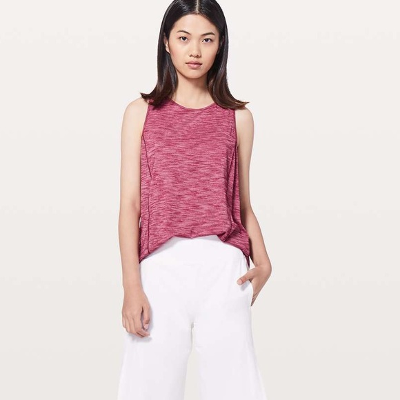 Lululemon Low Key Tank *Silver Heathered Ruby Red - Picture 6 of 6